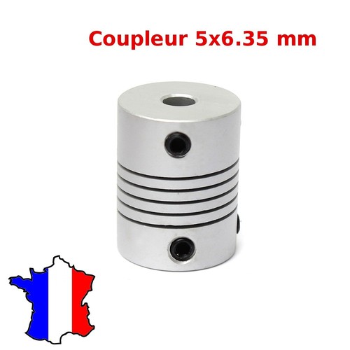 Coupleur flexible 5x6 35mm - 5x6.35mm, cnc