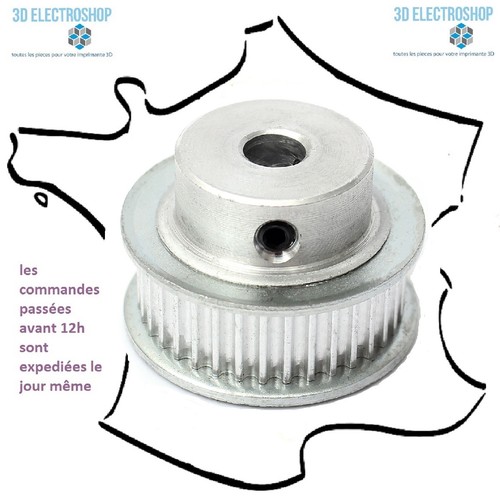 Poulie aluminium gt2 6mm - aluminium,