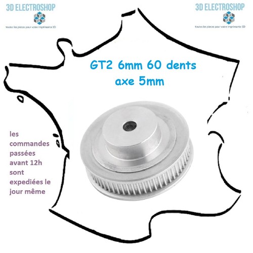 Poulie gt2 6mm - poulie, dents